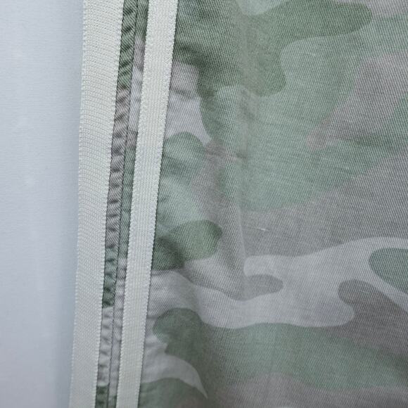 MOTHER The Shaker Chop Crop Fray Linen Tencel Blend Pants Sz 27 Desert Camo - Picture 5 of 16